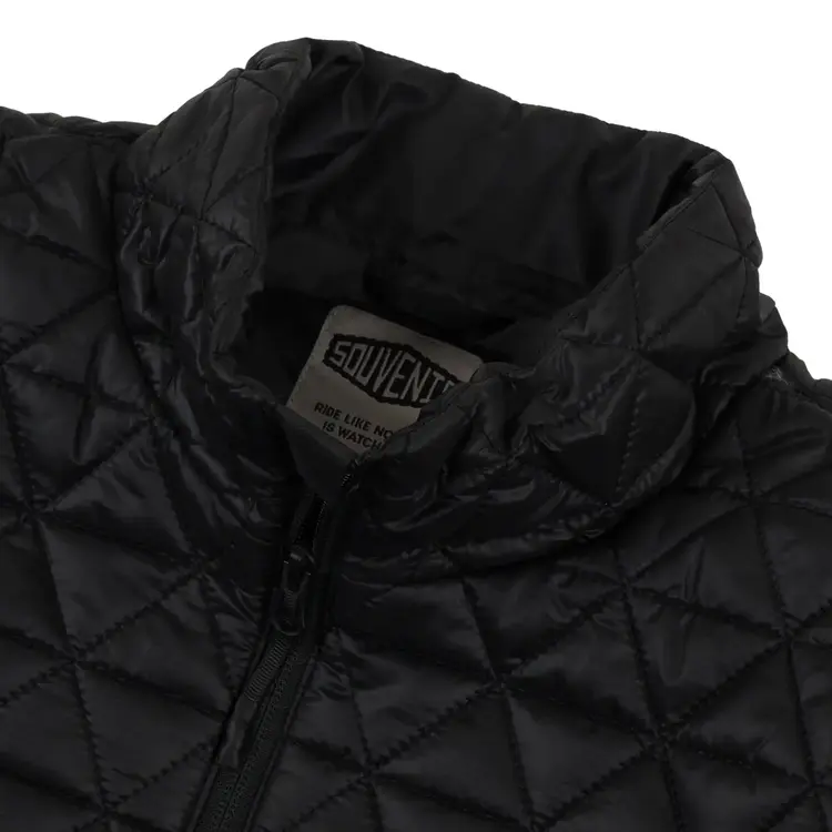 SOUVENIR SOUVENIR Convertable Micro Puffer Jacket Black