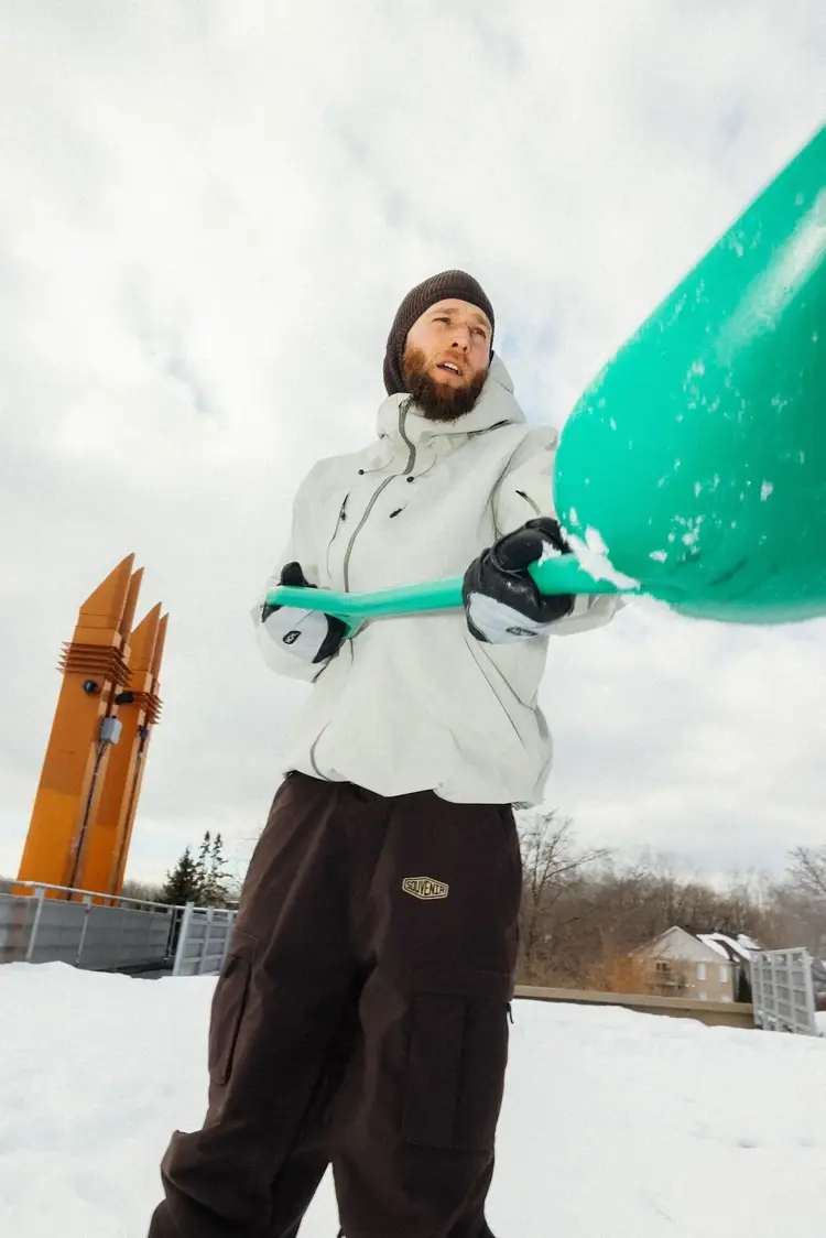 SOUVENIR SOUVENIR 3 Ply Rip Stop Shell Jacket Putty