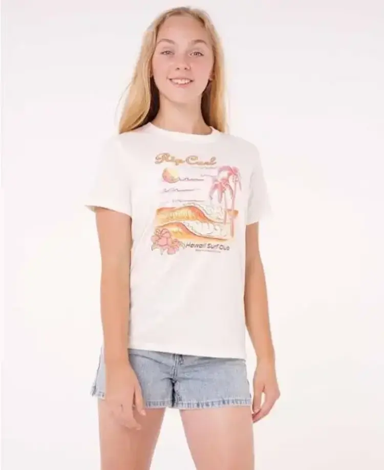RIP CURL RIP CURL Waikiki Standard Tee-Girl Hawaii Bone