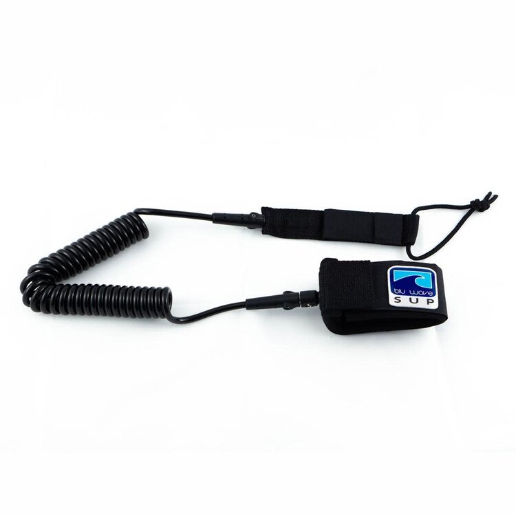 BLU WAVE BLU WAVE Blu Wave SUP Coil Leash Black
