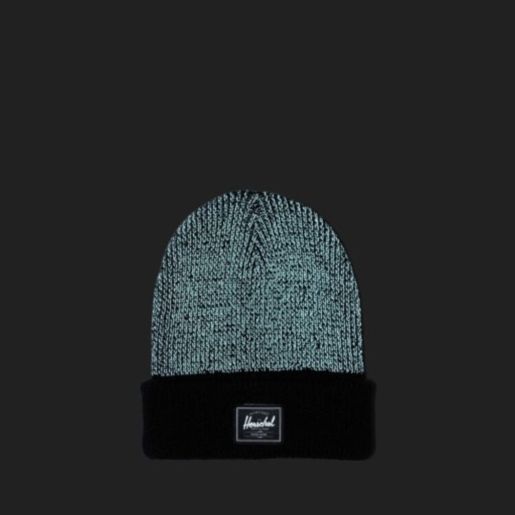 HERSCHEL HERSCHEL Elmer Reflective Ribbed Kids Beanie Black Reflective