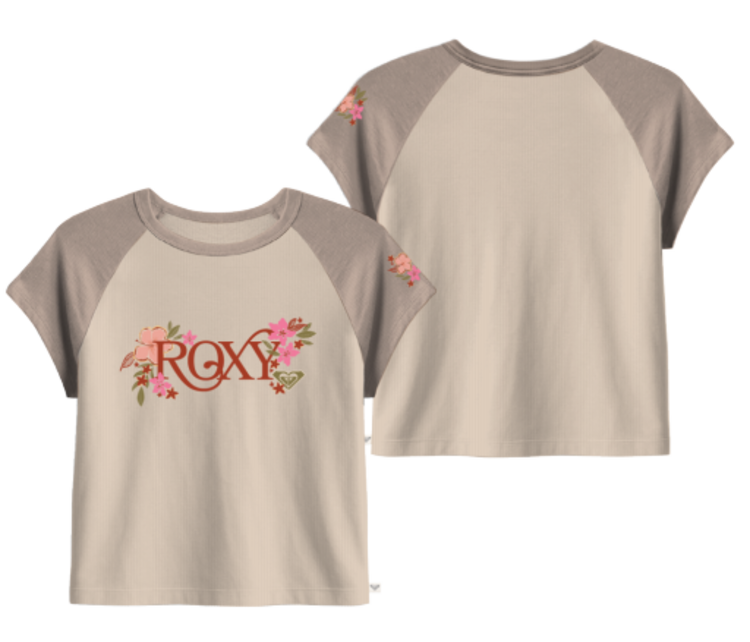 ROXY ROXY Girls Bouquet Baby Tee Parchment
