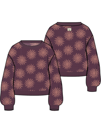 BILLABONG ROXY Girls Sun Shadow Sweater Crushed Violets