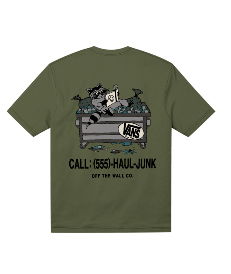 VANS VANS Dumpster Raccoon Short Sleeve Tee Green Balsam
