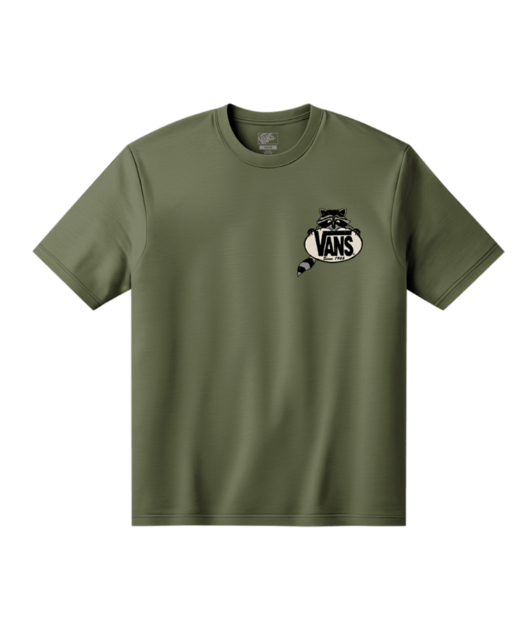 VANS VANS Dumpster Raccoon Short Sleeve Tee Green Balsam