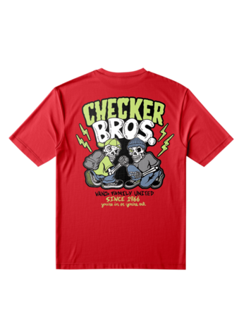 VANS VANS Checker Bros Short Sleeve Tee Racing Red