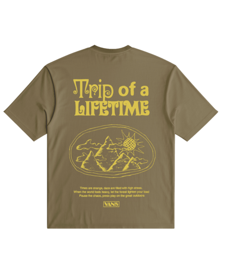 VANS VANS Trip Out 66 Short Sleeve Tee Olive Brown