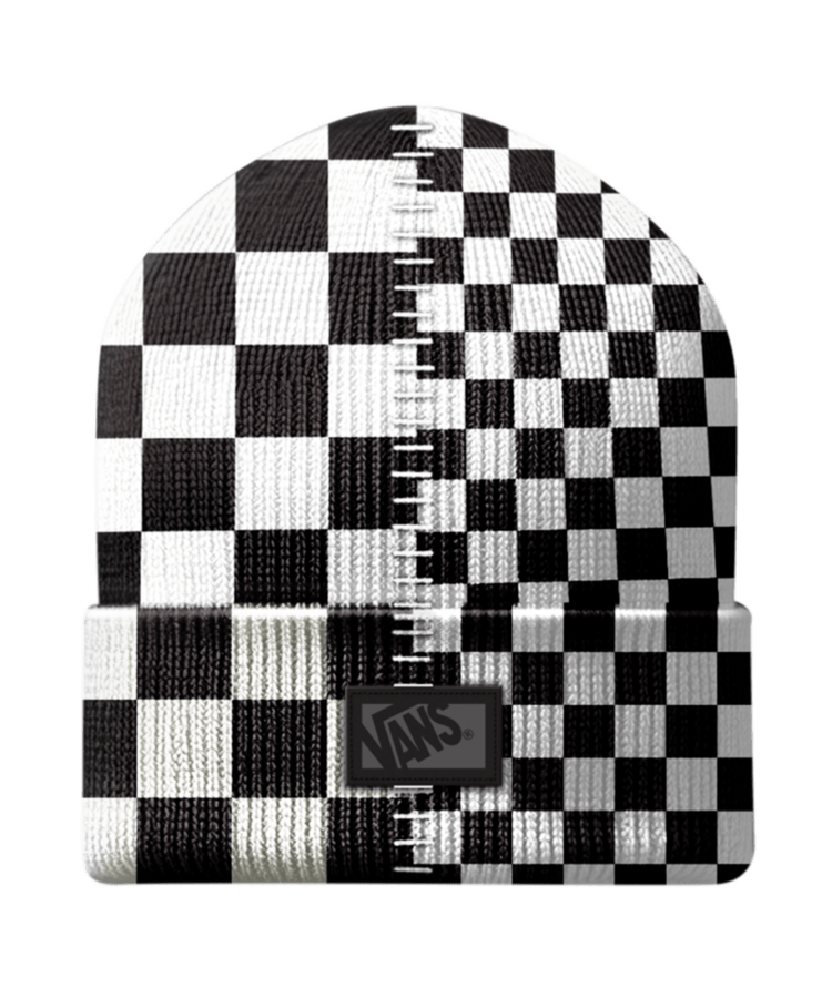 VANS VANS Two Check Beanie Black White