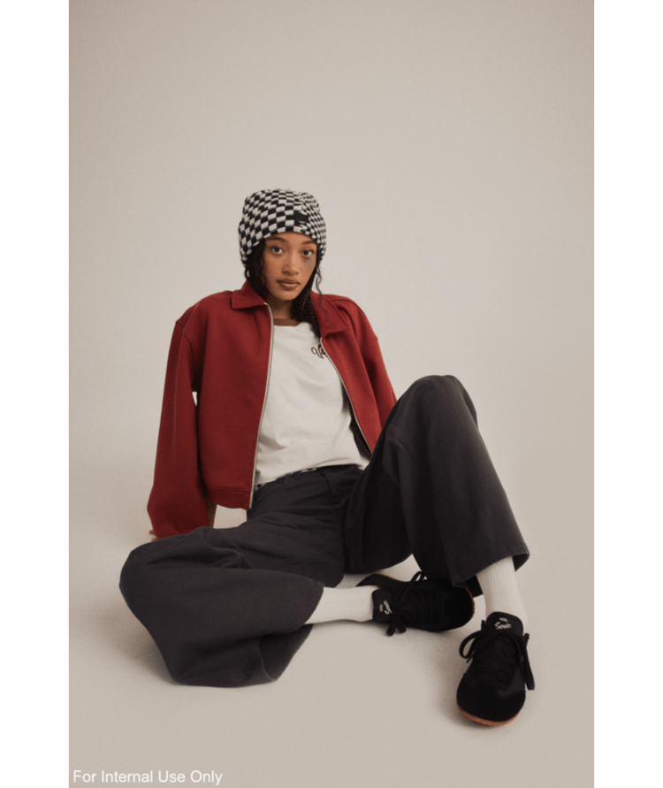 VANS VANS Two Check Beanie Black White