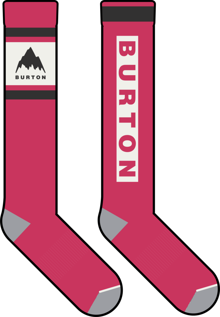 BURTON BURTON Kids' Weekend Midweight Socks 2-Pack Azalea Pink