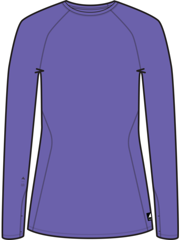 BURTON BURTON Women's Lightweight Base Layer Crewneck Purple Voltage