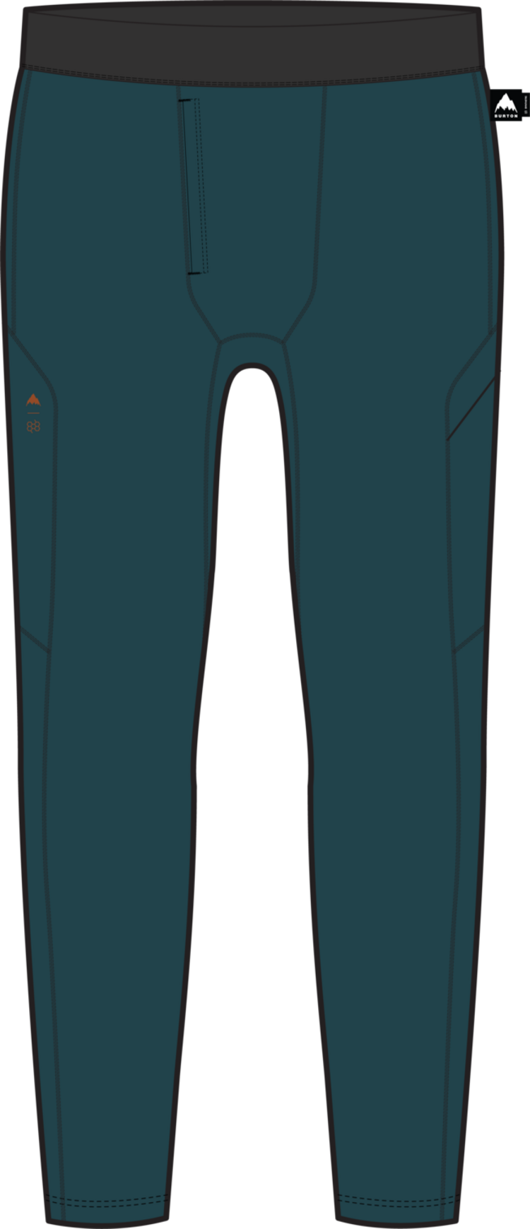 BURTON BURTON Men's Synthetic Midweight Base Layer Pants Atlantic Teal