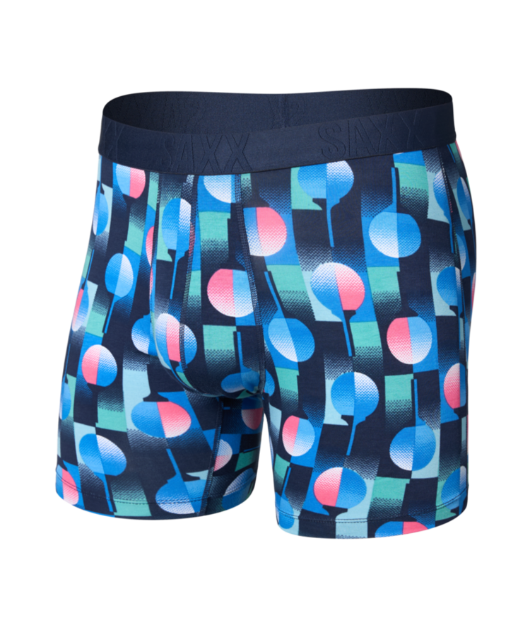 SAXX SAXX Droptemp™ Cooling Cotton Boxer Brief Fly Tee Up- Maritime Blue