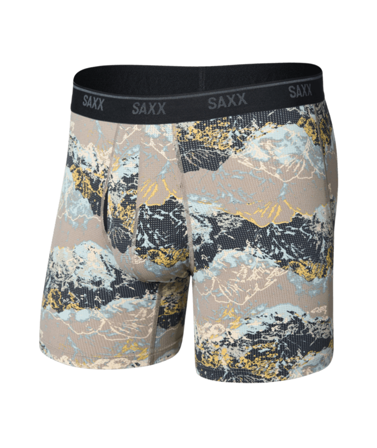 SAXX SAXX Quest Quick-Dry Mesh Boxer Brief Fly Summits-Cinder