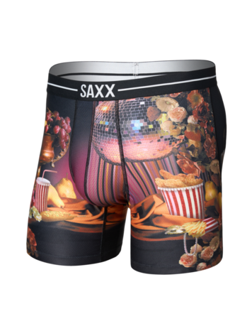 SAXX SAXX Volt Breathable Mesh Boxer Brief Disco Fries- Maroon