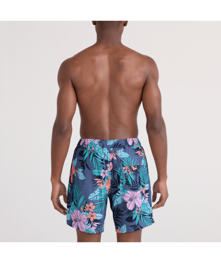 SAXX SAXX Oh Buoy 2N1 Volley 7" Hibiscus Jungle-Indigo