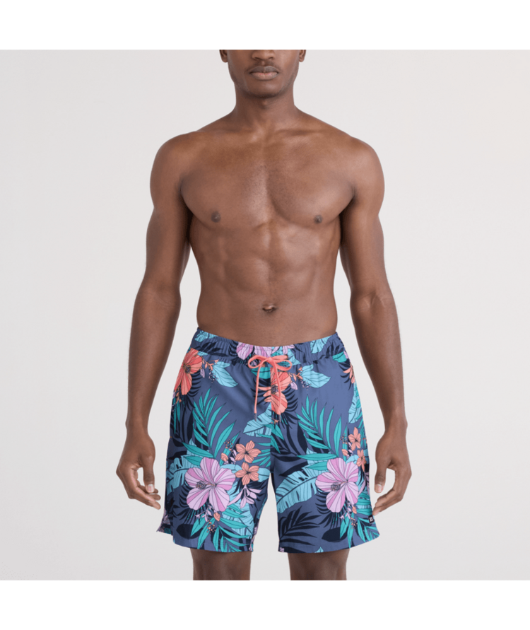 SAXX SAXX Oh Buoy 2N1 Volley 7" Hibiscus Jungle-Indigo