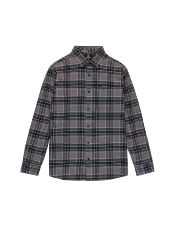 VOLCOM VOLCOM Boys Caden Plaid Long Sleeve Pewter