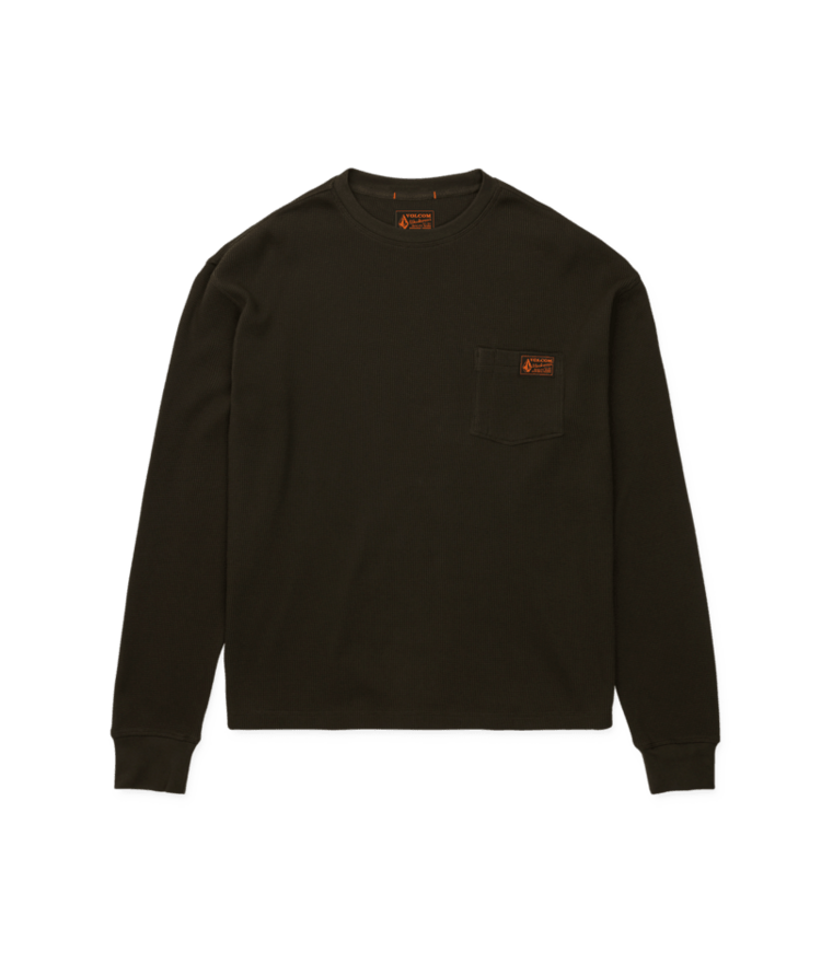 VOLCOM VOLCOM Overtime Workwear Thermal Long Sleeve Rinsed Black