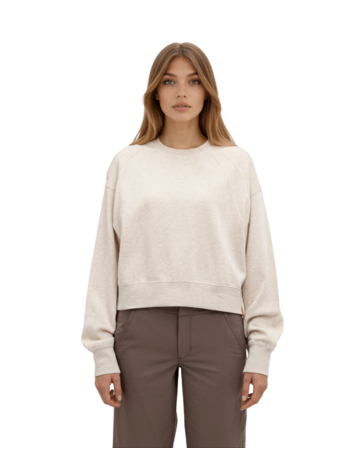 TENTREE TENTREE Bluffs Cropped Crew Pale Oak Heather V2