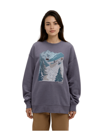 TENTREE TENTREE Alpine Oversized Crew Shadow/Alpine Blue
