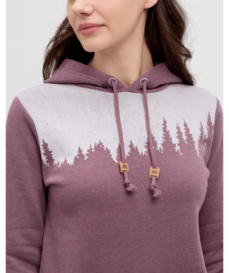 TENTREE TENTREE Juniper Hoodie Mauve Stone Heather/White
