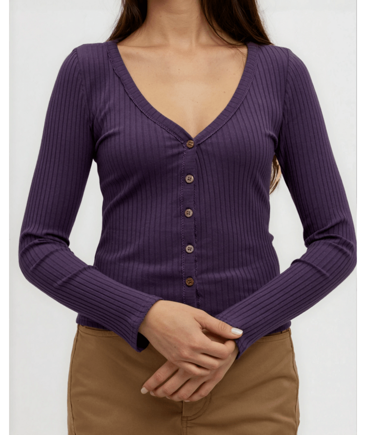 TENTREE TENTREE Dakota Longsleeve Plum Royale
