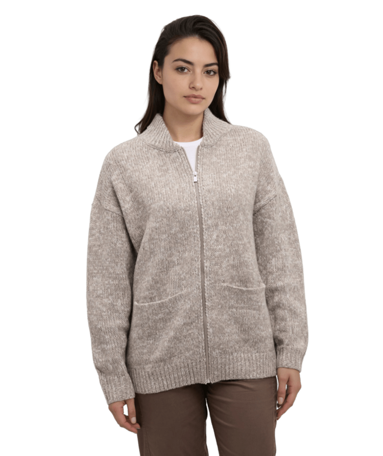 TENTREE TENTREE Garibaldi Cardigan Ashwood Heather