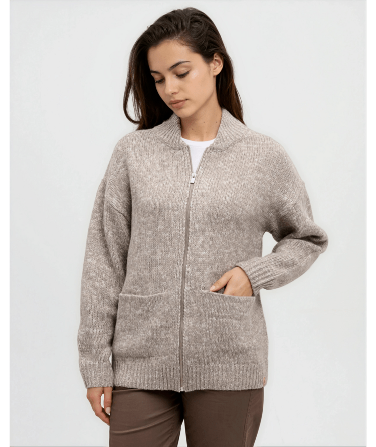 TENTREE TENTREE Garibaldi Cardigan Ashwood Heather