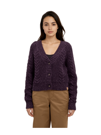 TENTREE TENTREE Stillwater Fleck Cardigan Plum Royale Fleck