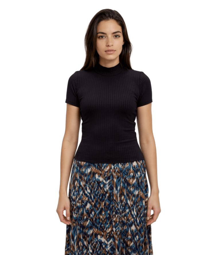 TENTREE TENTREE Whitney Mockneck Meteorite Black
