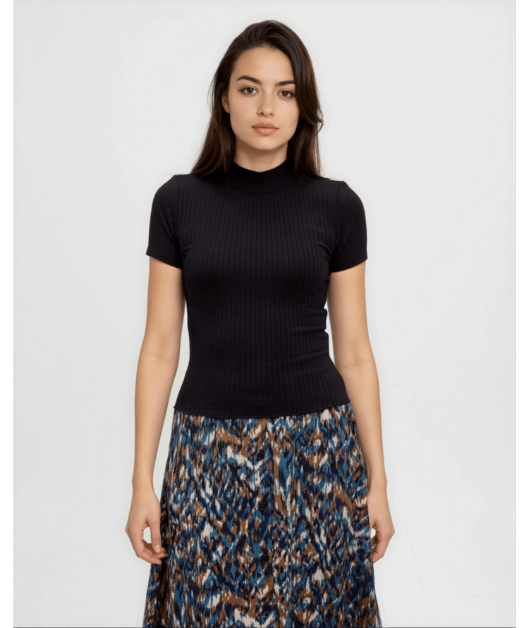 TENTREE TENTREE Whitney Mockneck Meteorite Black