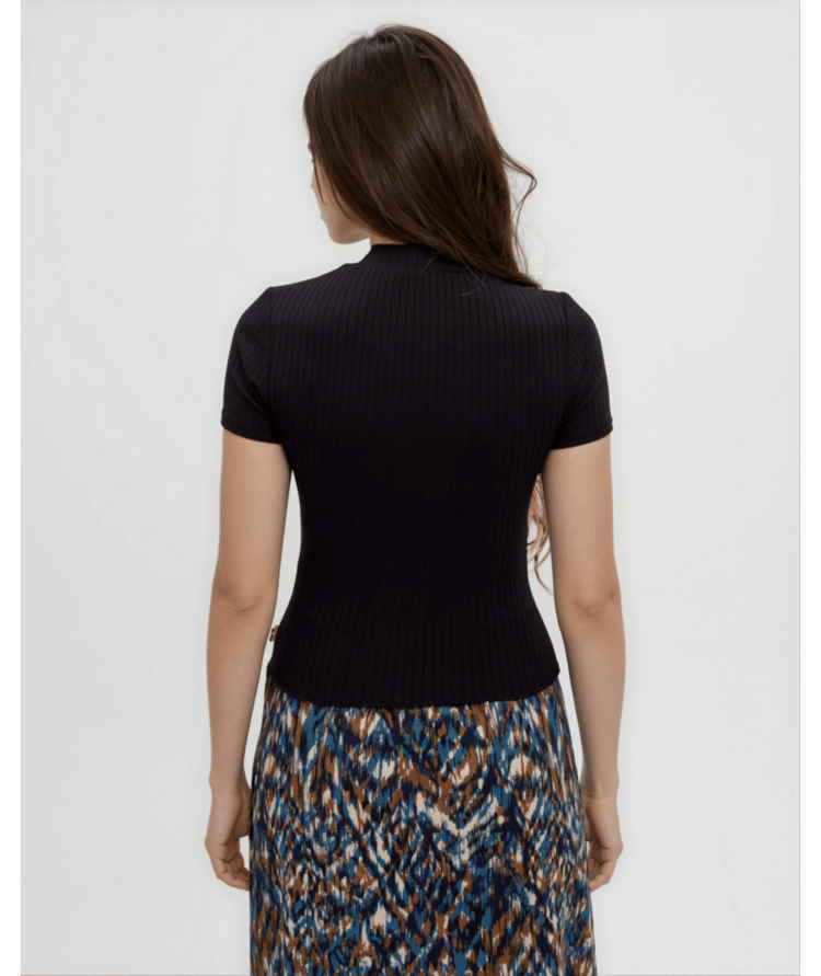 TENTREE TENTREE Whitney Mockneck Meteorite Black