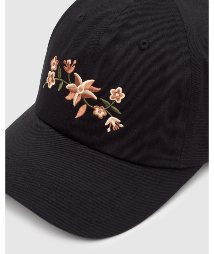 TENTREE TENTREE Vine Floral Peak Hat Meteorite Black/Hazelnut