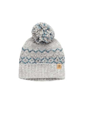 TENTREE TENTREE Banff Pom Beanie Light Grey Heather/Geo Pom