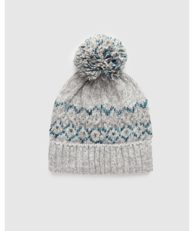 TENTREE TENTREE Banff Pom Beanie Light Grey Heather/Geo Pom