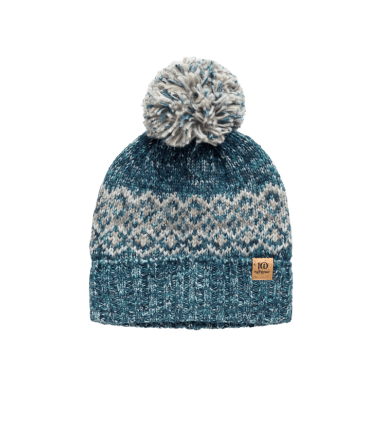TENTREE TENTREE Banff Pom Beanie Pacific Teal Heather/Geo Pom
