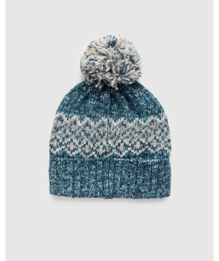 TENTREE TENTREE Banff Pom Beanie Pacific Teal Heather/Geo Pom