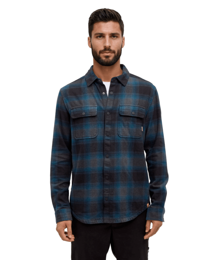 TENTREE TENTREE Kapok Flannel Colville Pacific Teal/Cascade Plaid