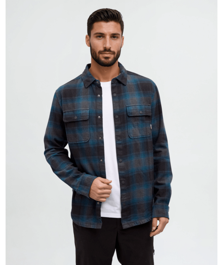 TENTREE TENTREE Kapok Flannel Colville Pacific Teal/Cascade Plaid