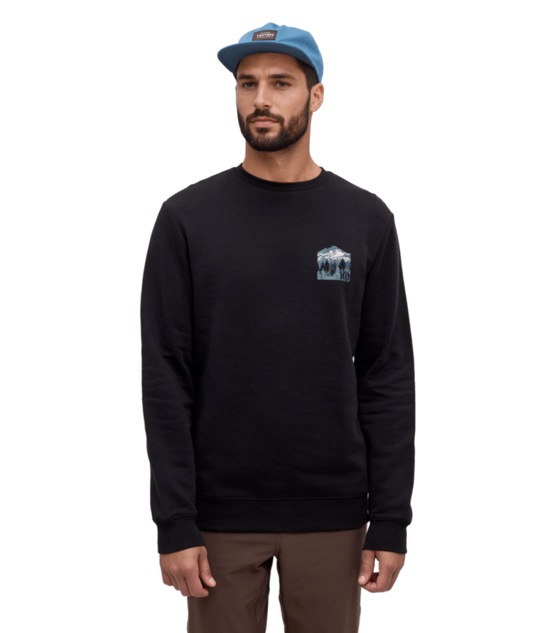 TENTREE TENTREE Mountain Mirror Crew Meteorite Black/Blue Horizon