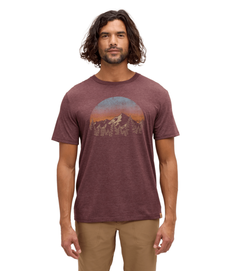 TENTREE TENTREE Vintage Sunset T-Shirt Red Chestnut Heather/Hazelnut