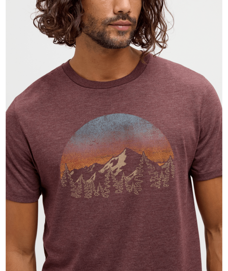 TENTREE TENTREE Vintage Sunset T-Shirt Red Chestnut Heather/Hazelnut