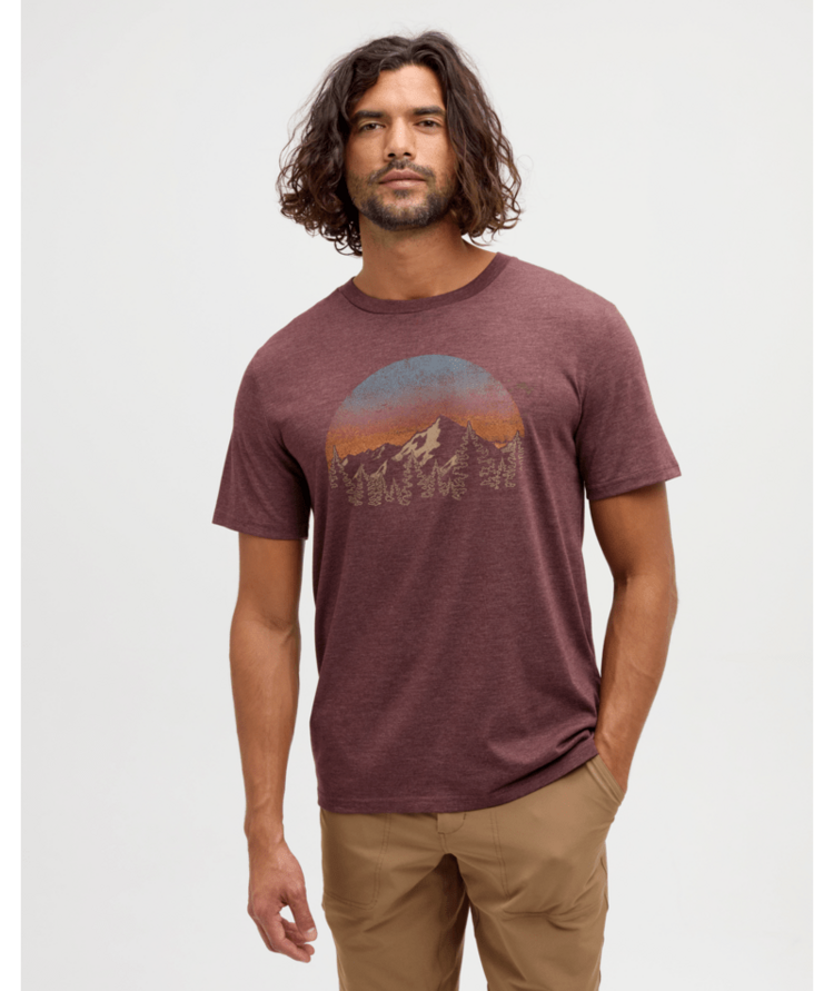 TENTREE TENTREE Vintage Sunset T-Shirt Red Chestnut Heather/Hazelnut