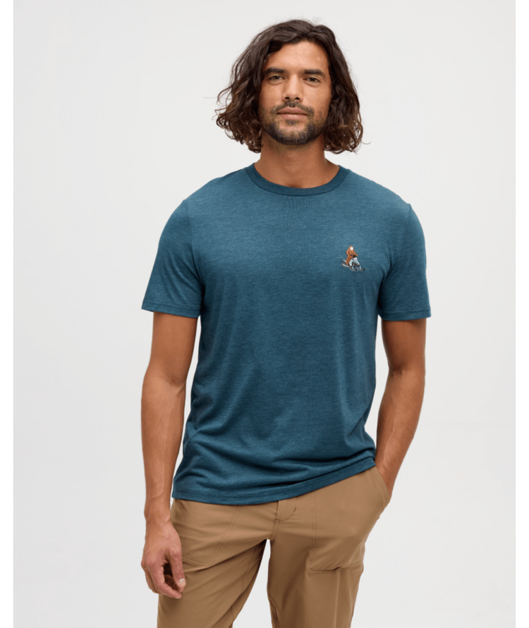 TENTREE TENTREE Sasquatch T-Shirt Pacific Teal Heather/Snowmobile
