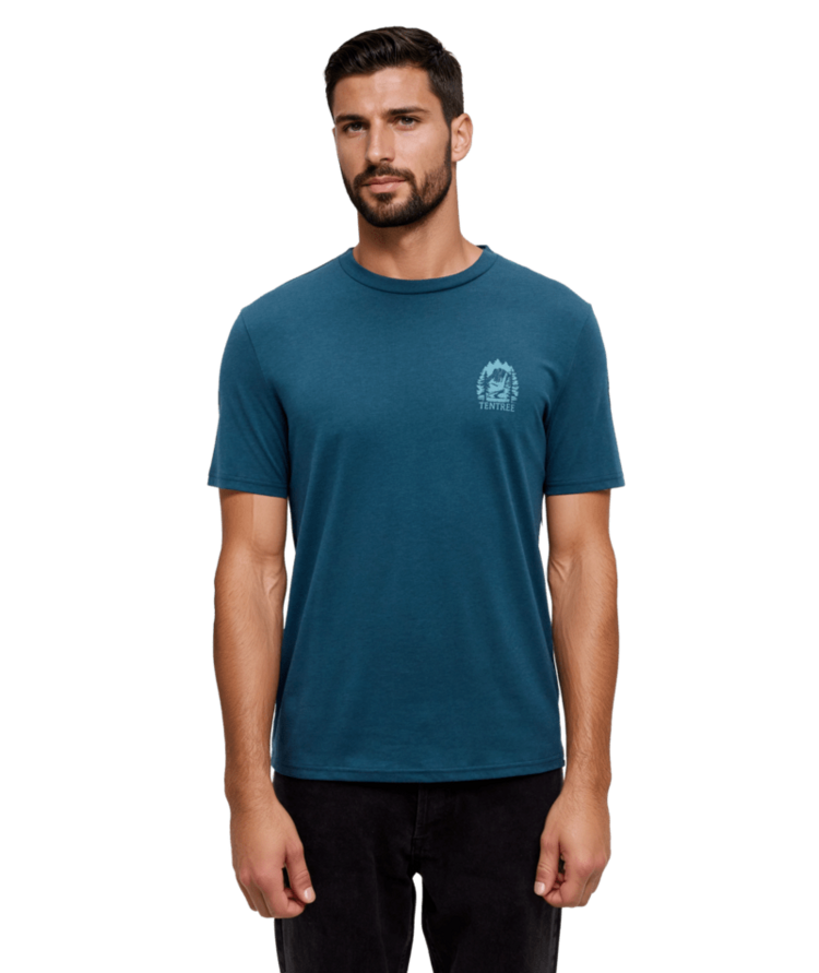 TENTREE TENTREE Summit Sight T-Shirt Pacific Teal/Alpine Blue