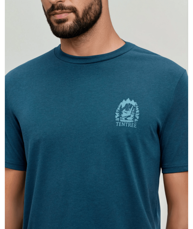 TENTREE TENTREE Summit Sight T-Shirt Pacific Teal/Alpine Blue