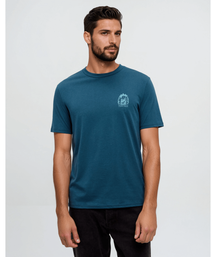 TENTREE TENTREE Summit Sight T-Shirt Pacific Teal/Alpine Blue