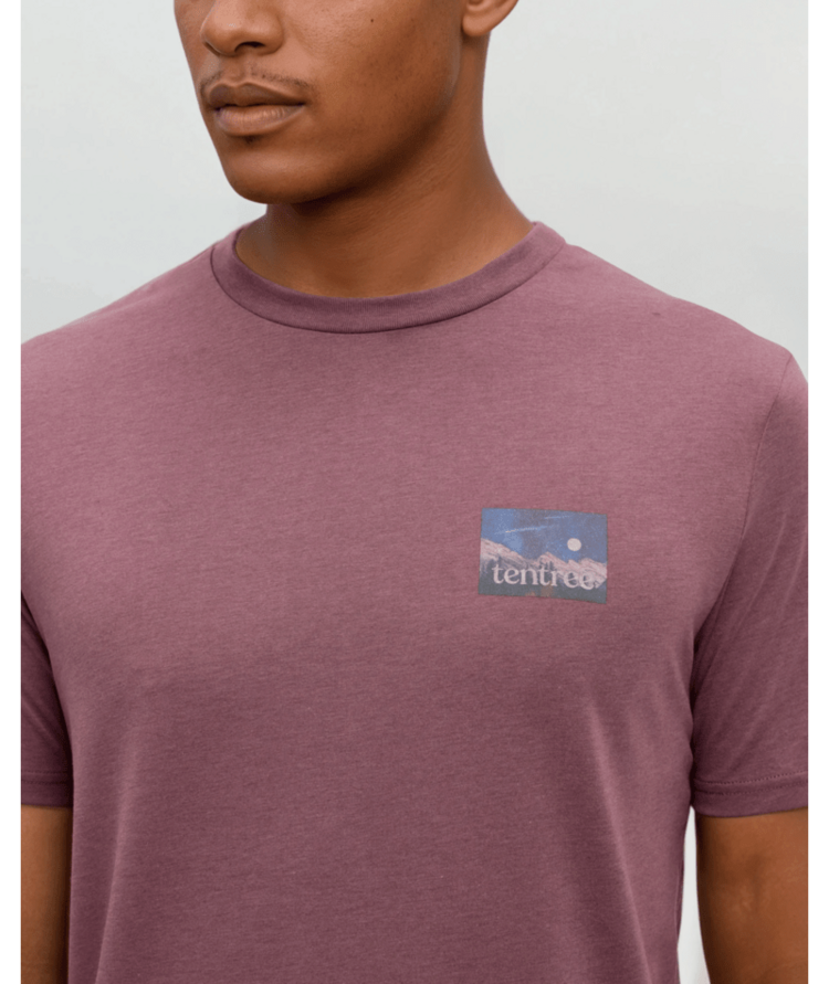 TENTREE TENTREE Parks Midnight Mountain T-Shirt Mauve Stone/Midnight Mountain