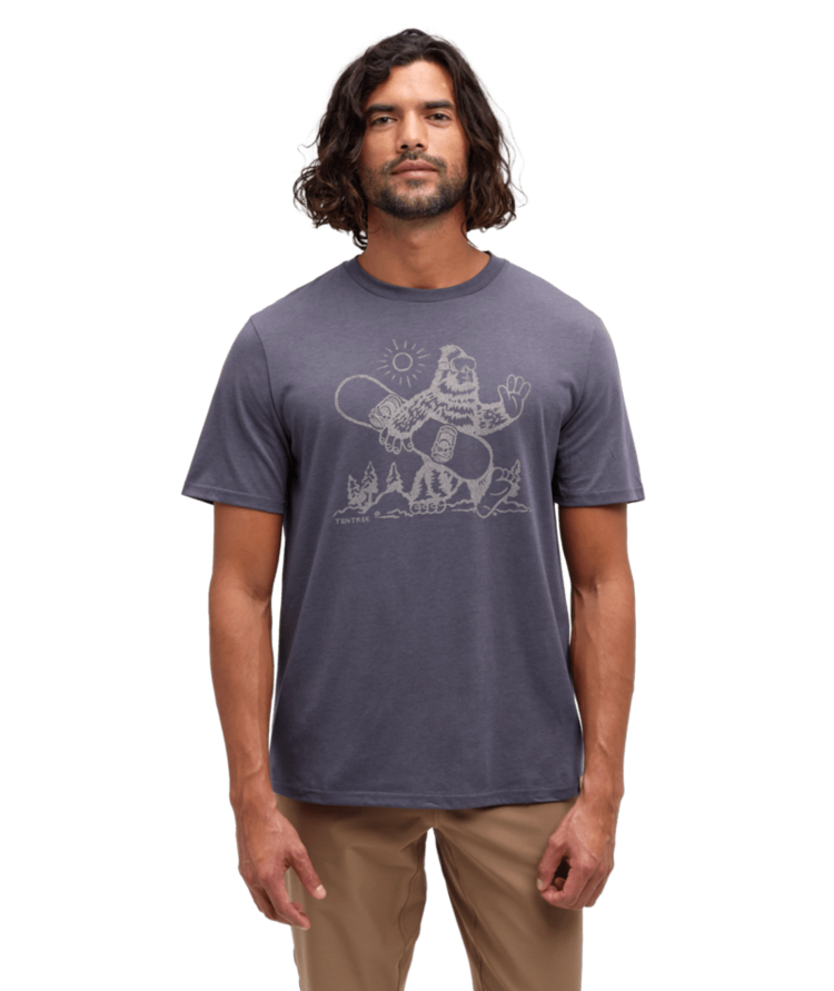 TENTREE TENTREE Sasquatch Sends It T-Shirt Shadow/Paloma Grey